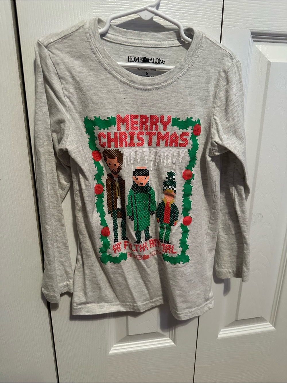Carter's Light Gray 'Merry Christmas' Long-Sleeve Tee